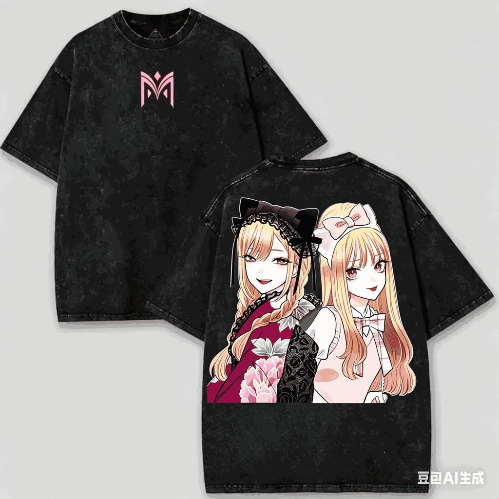 My DressUp Darling Washed Tshirt personality Clothes NewModel Anime Tshirt Year round clothing Plus Size Vintage Loose soft