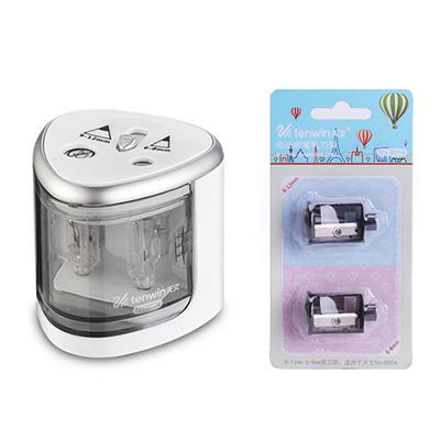 Tenwin Automatic pencil sharpener Two-hole Electric Switch Pencil Sharpener stationery Home Office School Supplies