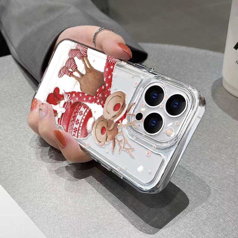 Silicone Christmas Phone Case For iPhone 16 Pro Funda iPhone 14 15 13 Pro Max 11 12 XR X XS 7 8 Plus SE 16promax 15promax Cover