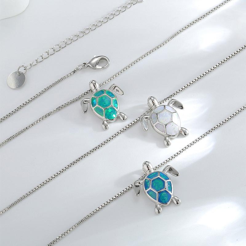 Colliers Pendentifs Tortue Simples Créatifs Pour Femmes Filles Polyvalents Exquis Mignons Accessoires de Bijoux Colliers Cadeaux