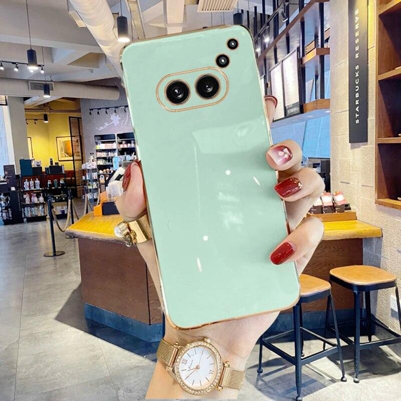 Luxusní čtvercové pouzdro na telefon For Nothing Phone 2A Měkké silikonové pouzdro odolné proti nárazu For Nothing Phone 2A 2a 1