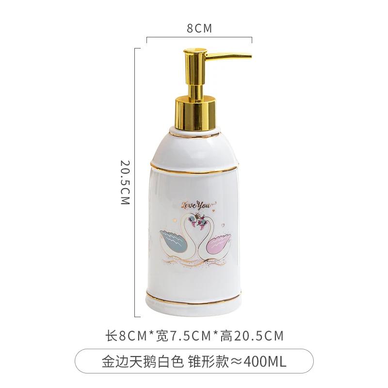 Sticlă ceramică pentru dezinfectant pentru mâini Sticlă ușoară de lux pentru presă, loțiune de baie creativă de ultimă generație, șampon, gel de duș, sticla sub-imbuteliere