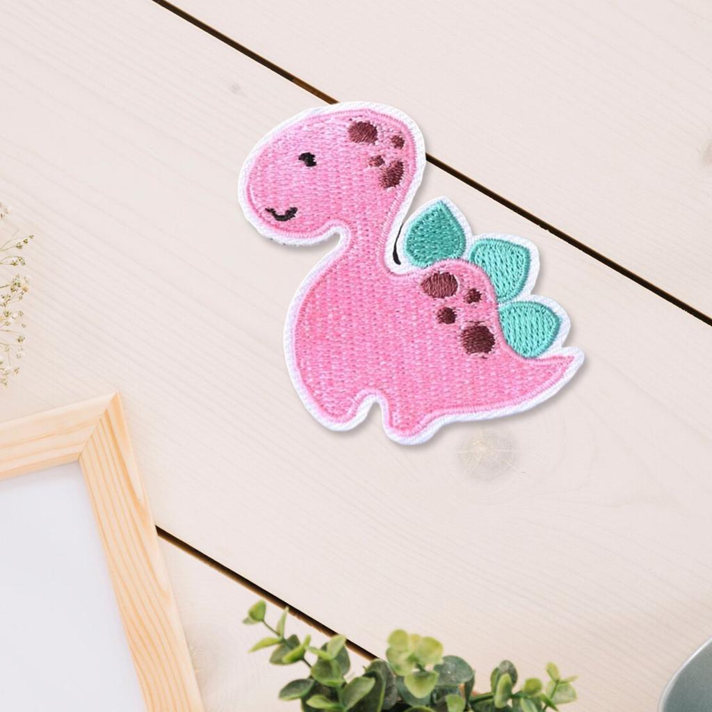 9 Pcs Cartoon Dinosaur Embroidered Patches Iron On Patches Lovely Animal Repair Patches Sewing Patches for Clothes Bag