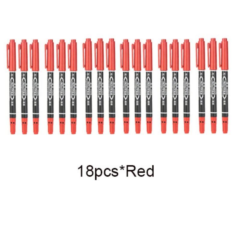 Dual Tip Permanent Markers, Oil-Based (Waterproof) - Fine & Broad Tips for Art Outlining, Sketching, Writing on Multiple Surfaces
