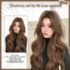 Women's Long Curly Wig with Realistic Cold Brown Waves - Lolita Style Full Head Cover