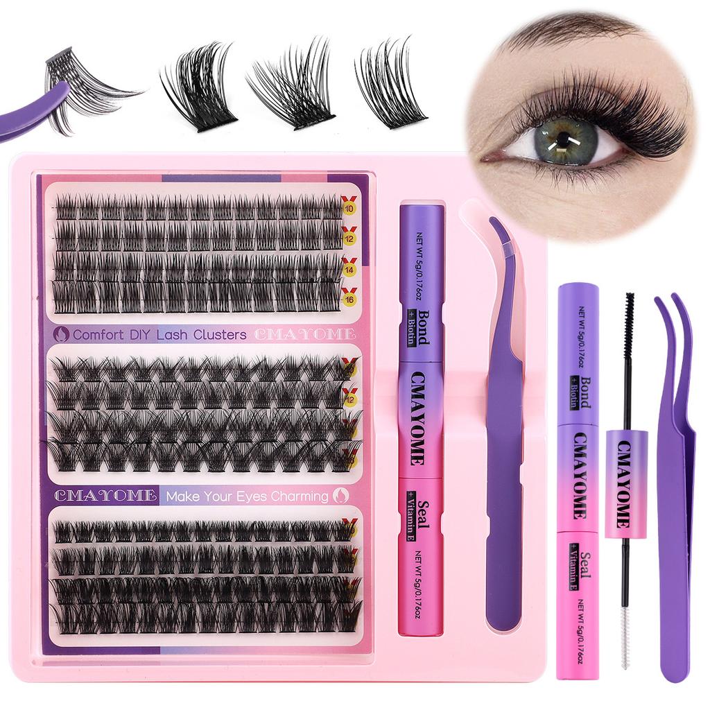 Diy Single Tuft False Eyelashes Natural Dense Mixed Segmented 10-16M Eyelashes