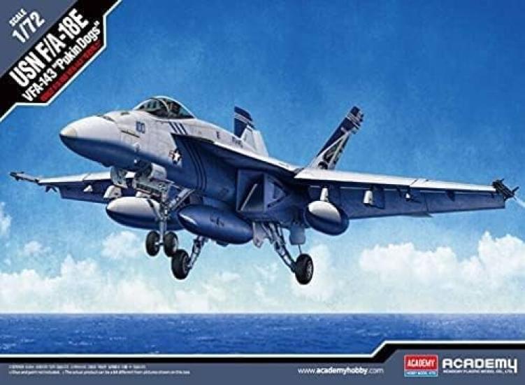 Academy scale US Navy Pukin Dogs plastic model kit 12547 1/72 F/A-18E VFA-143