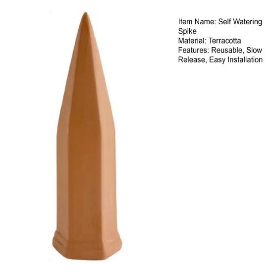 Terracotta Self Watering Spikes Vacation Plant Watering Stakes Slow Release Watering Spikes Compatible with Wine Bottles for Indoor Outdoor Plants