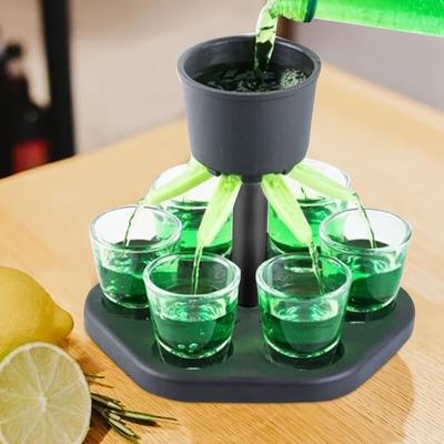 Novinka v roce 2024 Dávkovač na 6 panáků Whisky Pivo Víno Likér Párty Hry Nástroje na pití Barové doplňky