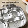 JingJingRS Kids 316 Stainless Steel Panda Divided Meal Tray Set