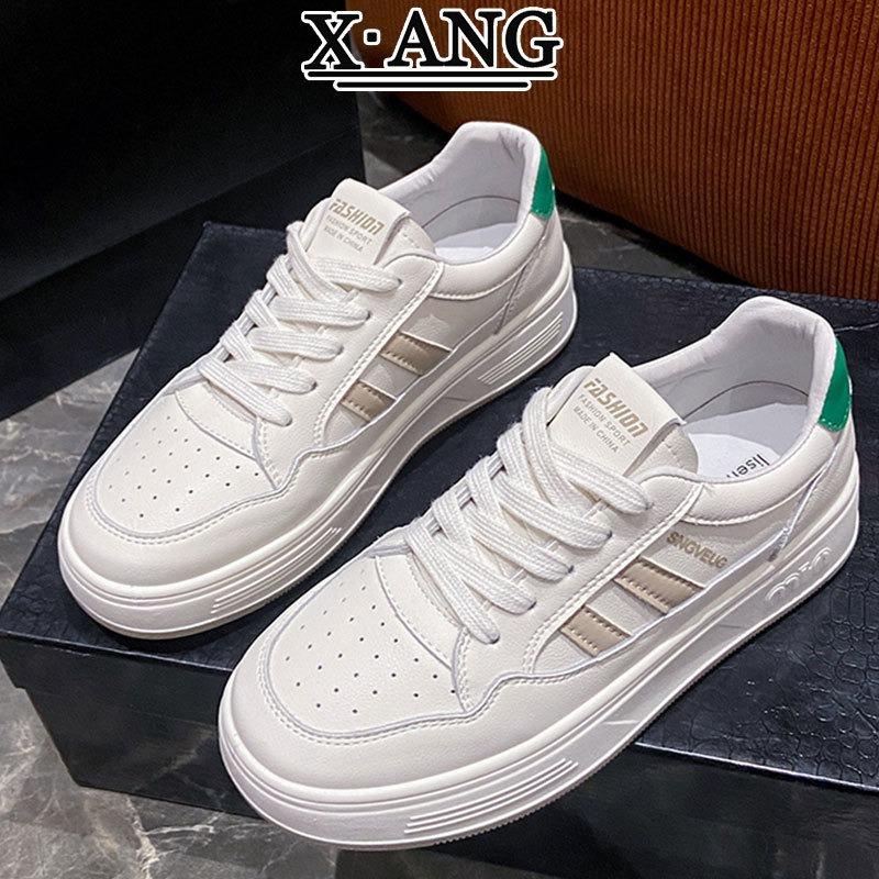 Leather platform white shoes children spring and summer new versatile heightening board shoes casual sports shoes single shoes women