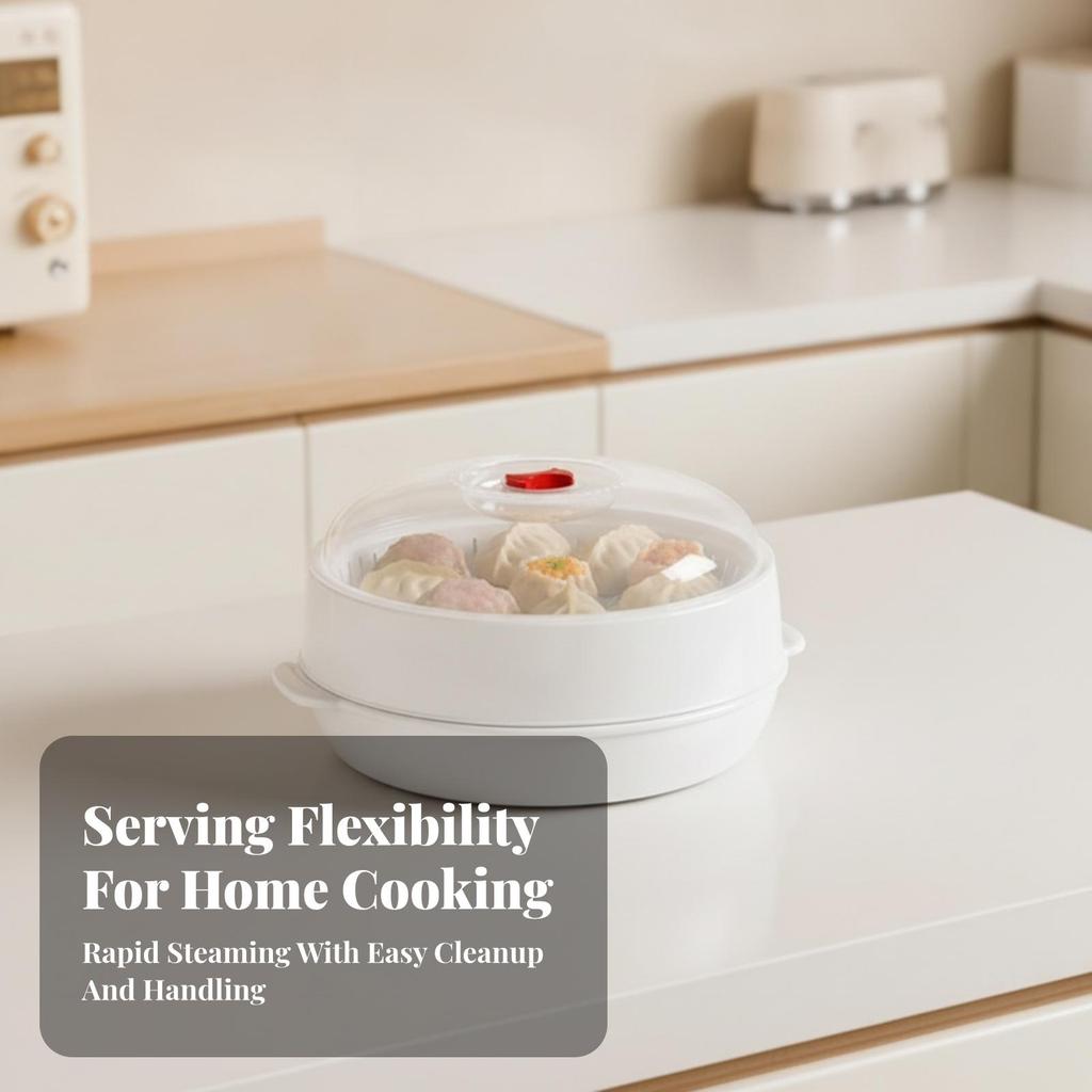 Microwave Steamer Dishwasher-Safe Cookware Lightweight for Kitchen