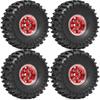 4pcs OD 63mm 1.0" Metal Beadlock Wheel Tire Set For 1/18 RC Crawler Car TRX4M SCX24 Upgrade Parts Accessories
