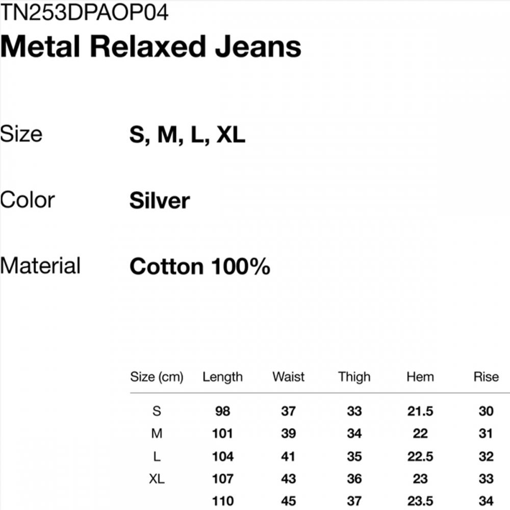 Thisisneverthat Metal Relaxed Jeans Tn253dpaop04