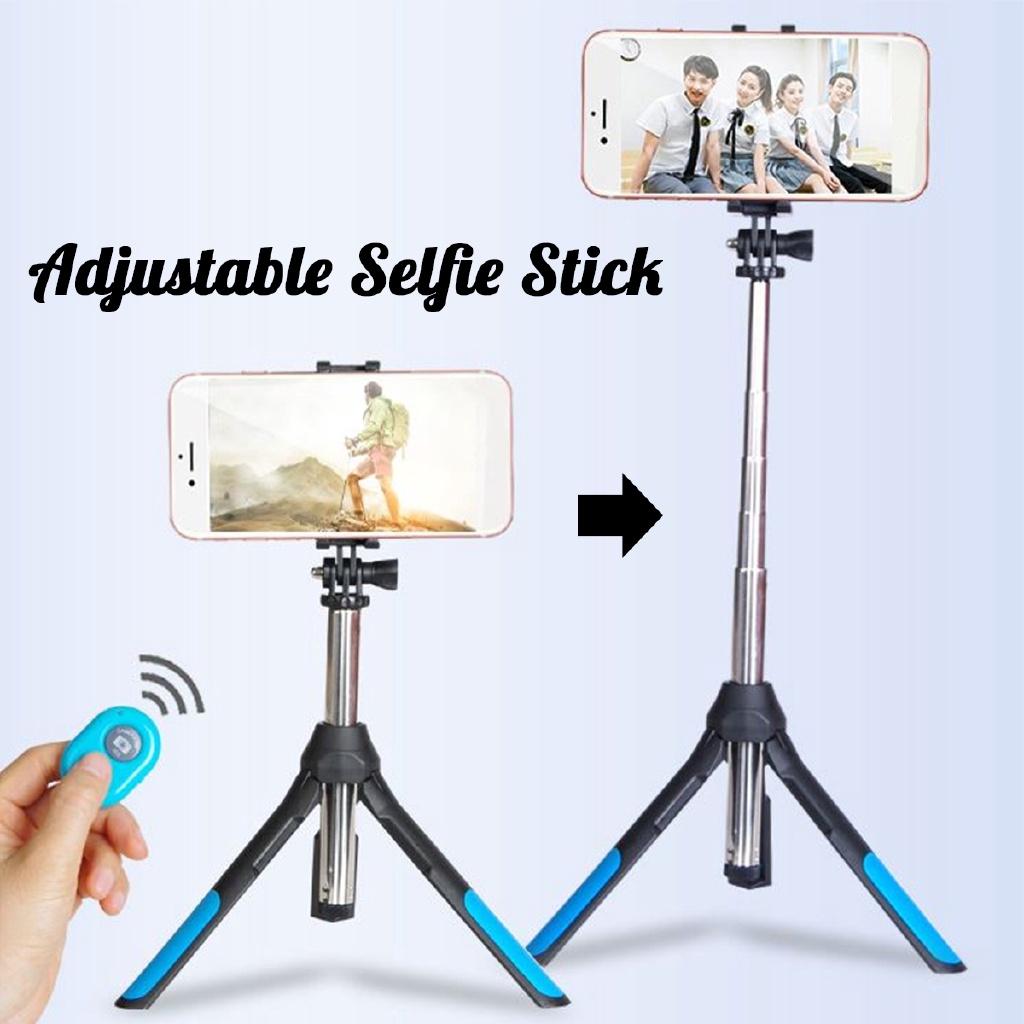 Składany statyw selfie 3 w 1 bezprzewodowy z pilotem bluetooth, wysuwany monopod do iPhone'a, kamery, Gopro