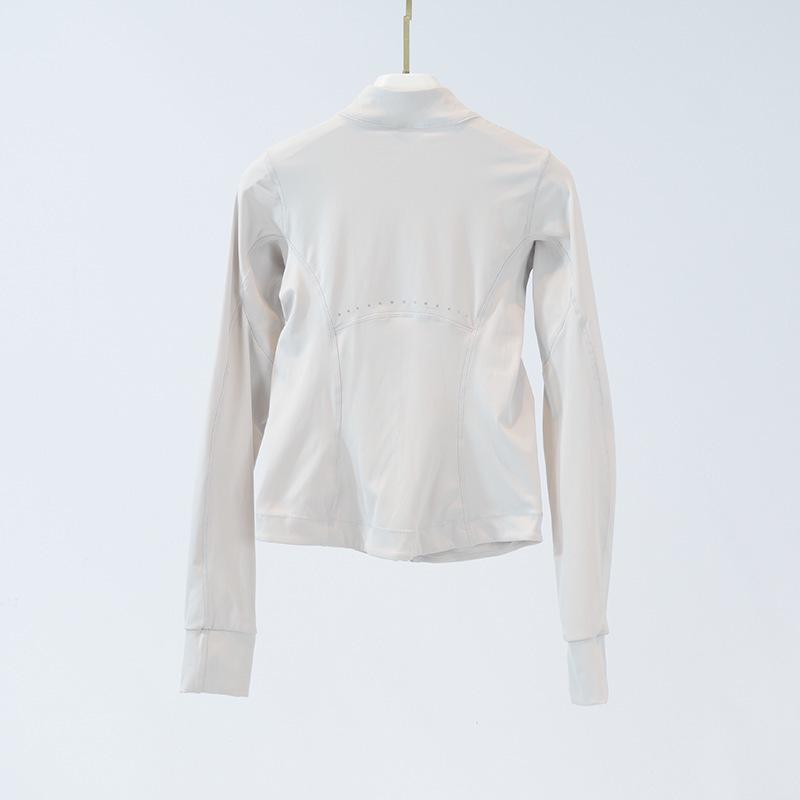 Women's Slim Fit Reflective Sports Jacket - Lightweight Nylon Spandex, Stand-Up Collar for Summer Outdoor Activities