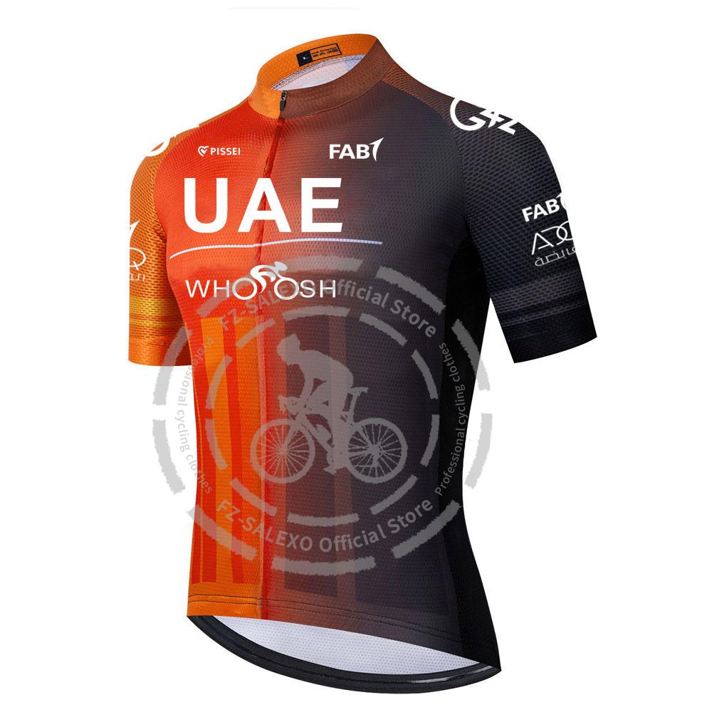 Uae Cycling Jersey Men Triathlon Bike Set Short Sleeve Quick Dry MTB Maillot Ropa Ciclismo Hombre Summer Bicycle Clothing