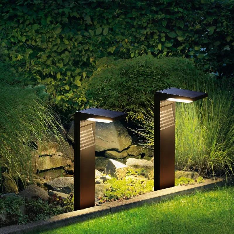 Solar Courtyard Lights Household Outdoor Landscape Lights Park Road Waterproof Lawn Lights Garden Floor Plug-in Lights