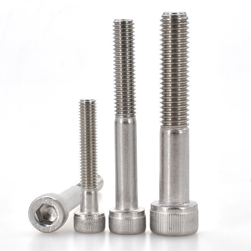 304 Stainless Steel Hex Socket Screws M4-M20, Cylindrical Head, Partial Thread Bolts