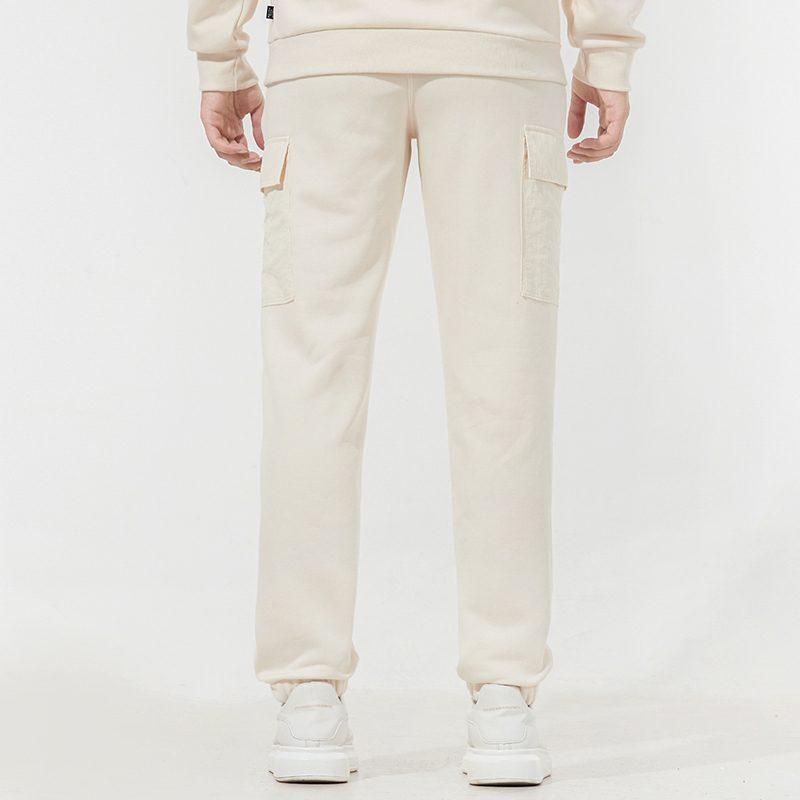 PUMA Winterized Knitted Sweatpants Men's Ivory White Thickened Straight Fit Pants 848258-73