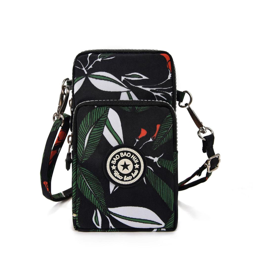Korean Style Crossbody Phone Bag – Women's Fabric Pouch, Neck Hanging Sports Armband, Vertical Wrist Coin Purse