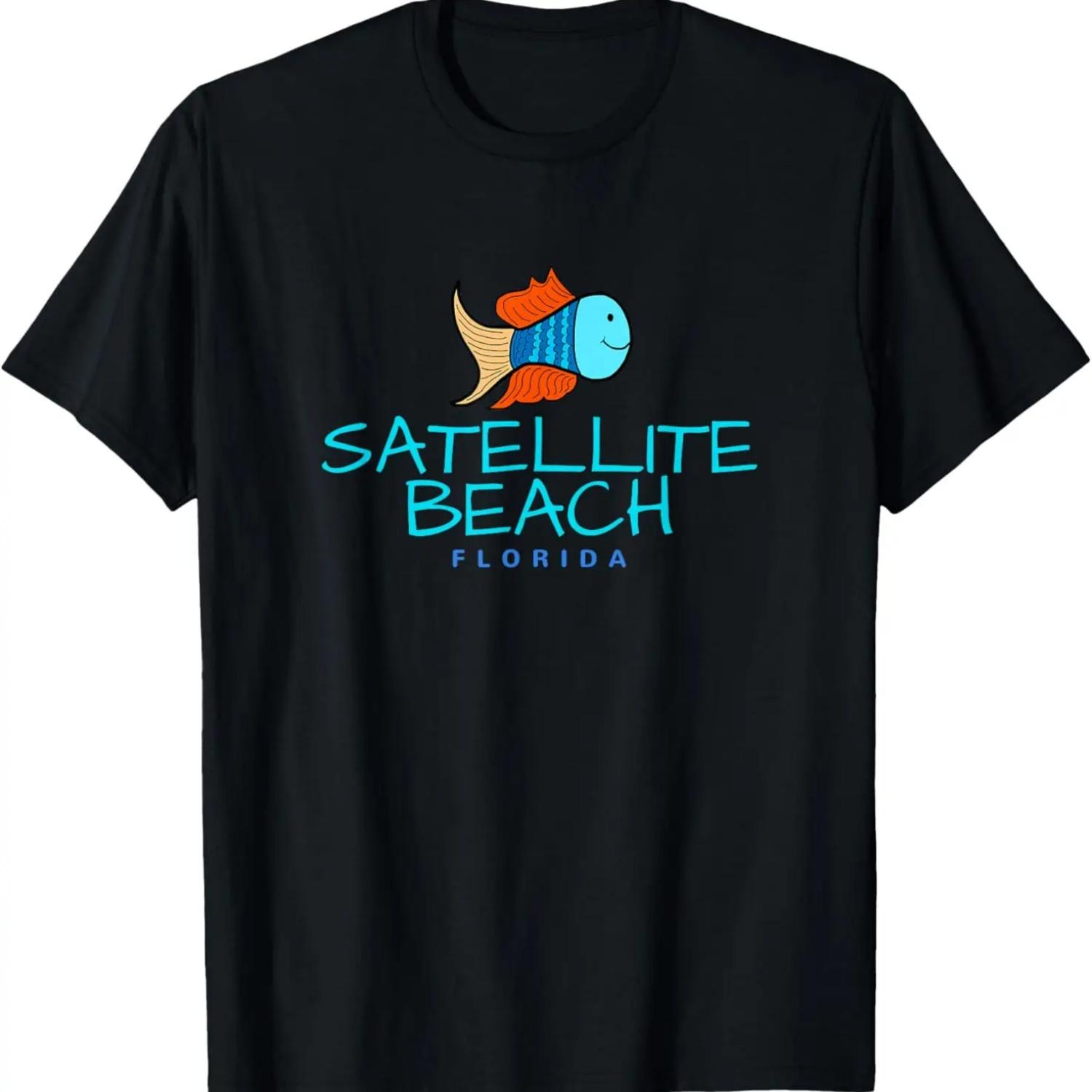 Футболка Satellite Beach Florida, Забавная милая футболка с рыбой S