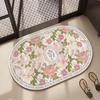 Schnelltrocknende rutschfeste Badezimmermatte - Wasserabsorbierender, schmutzabweisender Diatomeenschlamm für Eingangsbereich oder Toiletteneingang