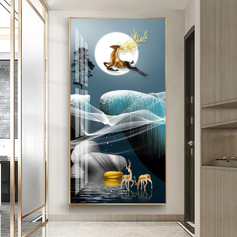 Nowy Chiński Złoty Kamień Zen Obraz na Płótnie Feng Shui Plakaty i Druki Sztuka Ścienna do Dekoracji Salonu Ganku Cuadros