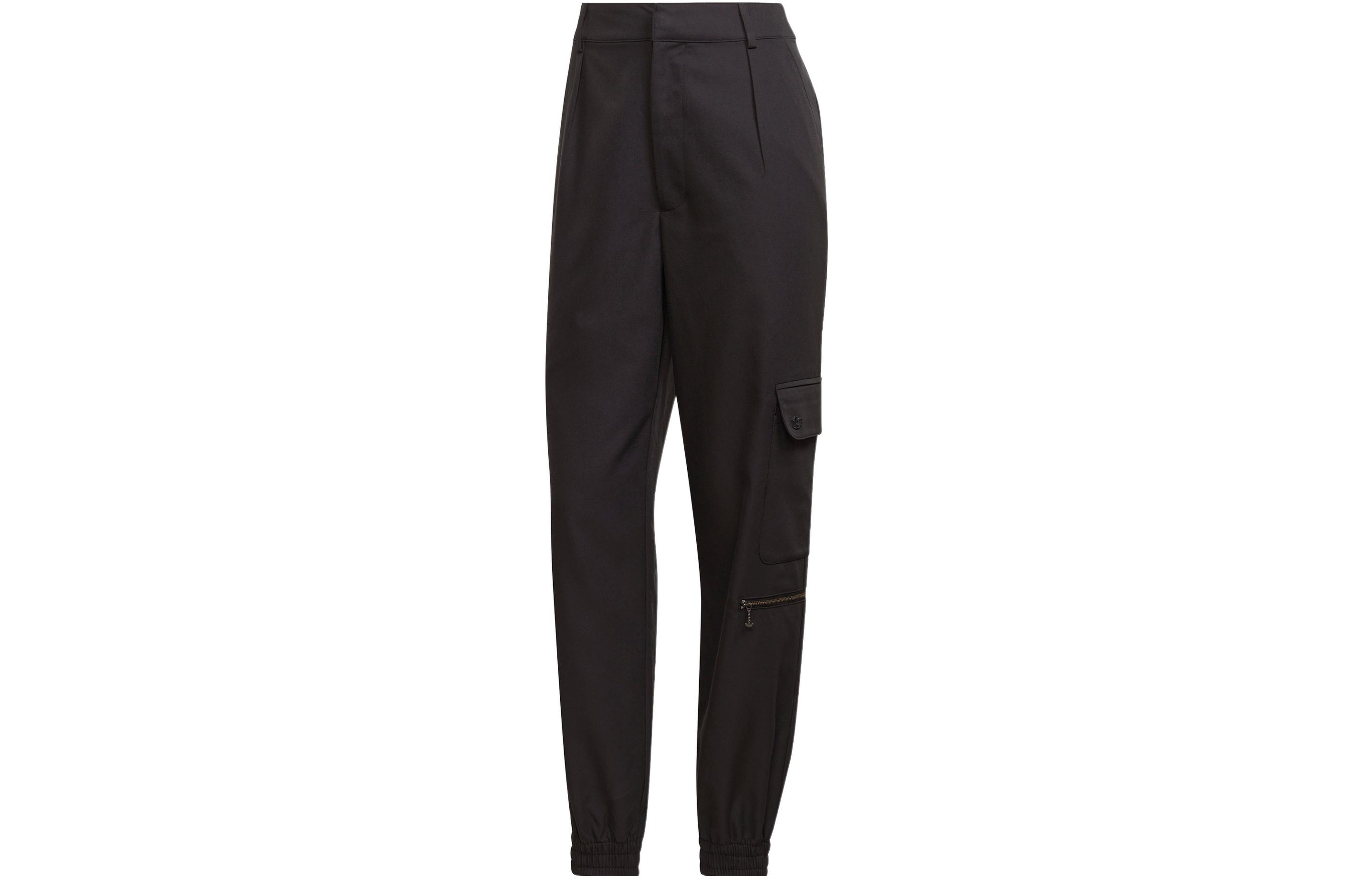 Adidas Knitted Sweatpants Unisex Black Moderate Cargo Pants HN5867 XS