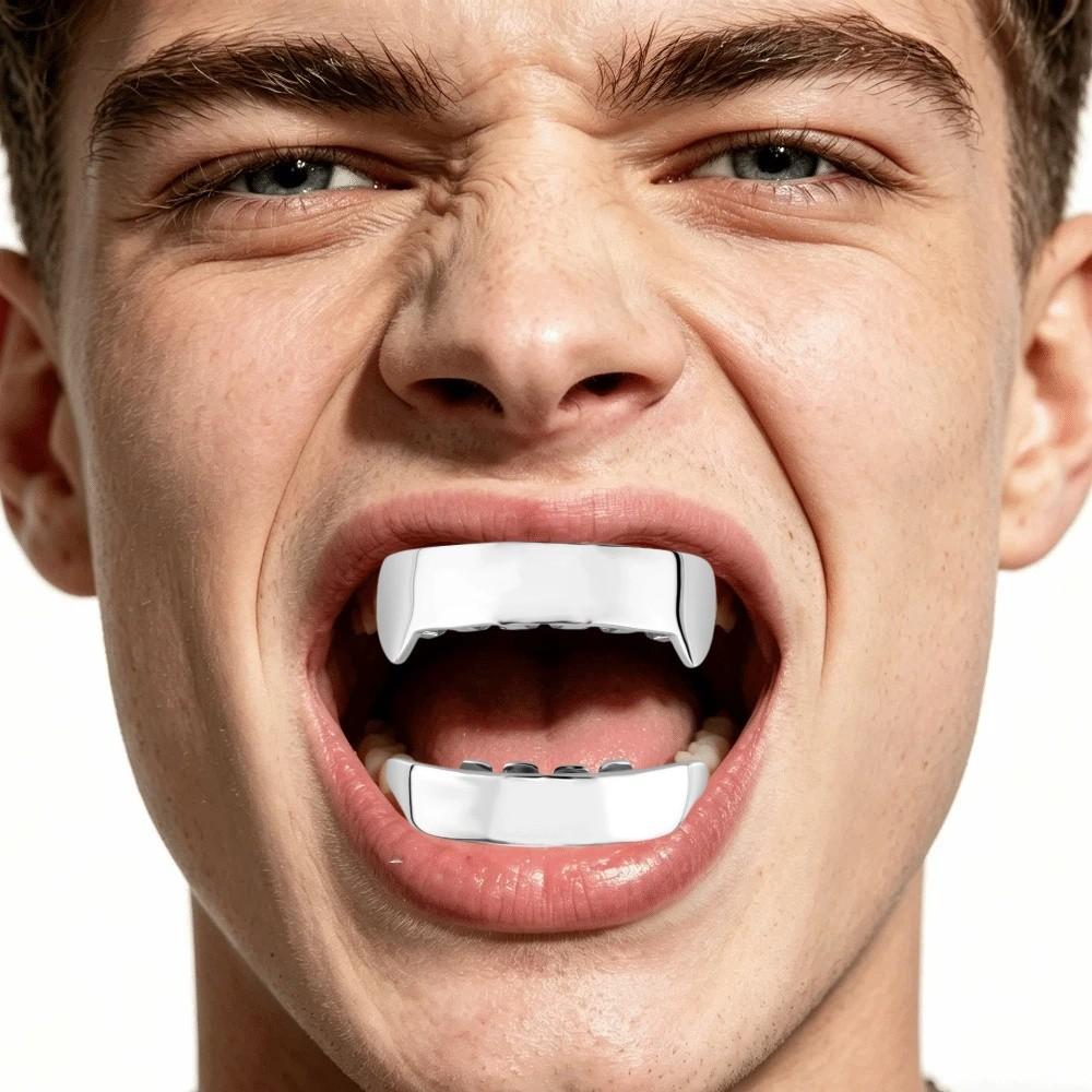 Realistic Look Teeth Grillz Glossy Teeth Caps Jewelry Grillz Set Street