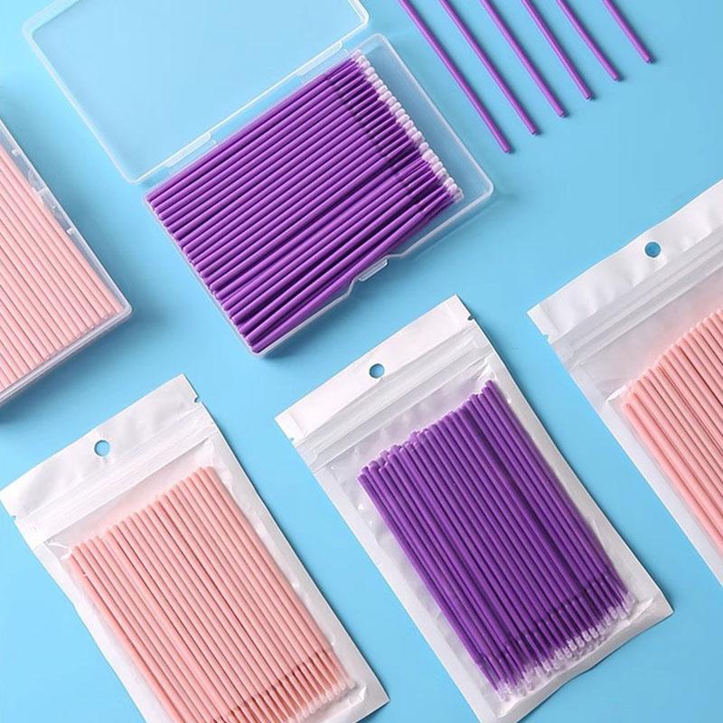 New 50/100pcs Eyelash Brushes Eyelash Extensions Spoolie Brush Eyebrow Comb Microbrush for Eyelashes HZS25