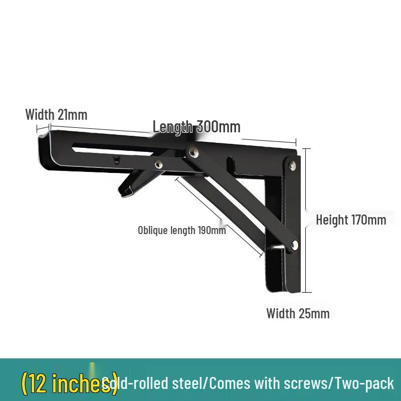 Stainless Steel Foldable Wall-Mounted Triangular Support Bracket