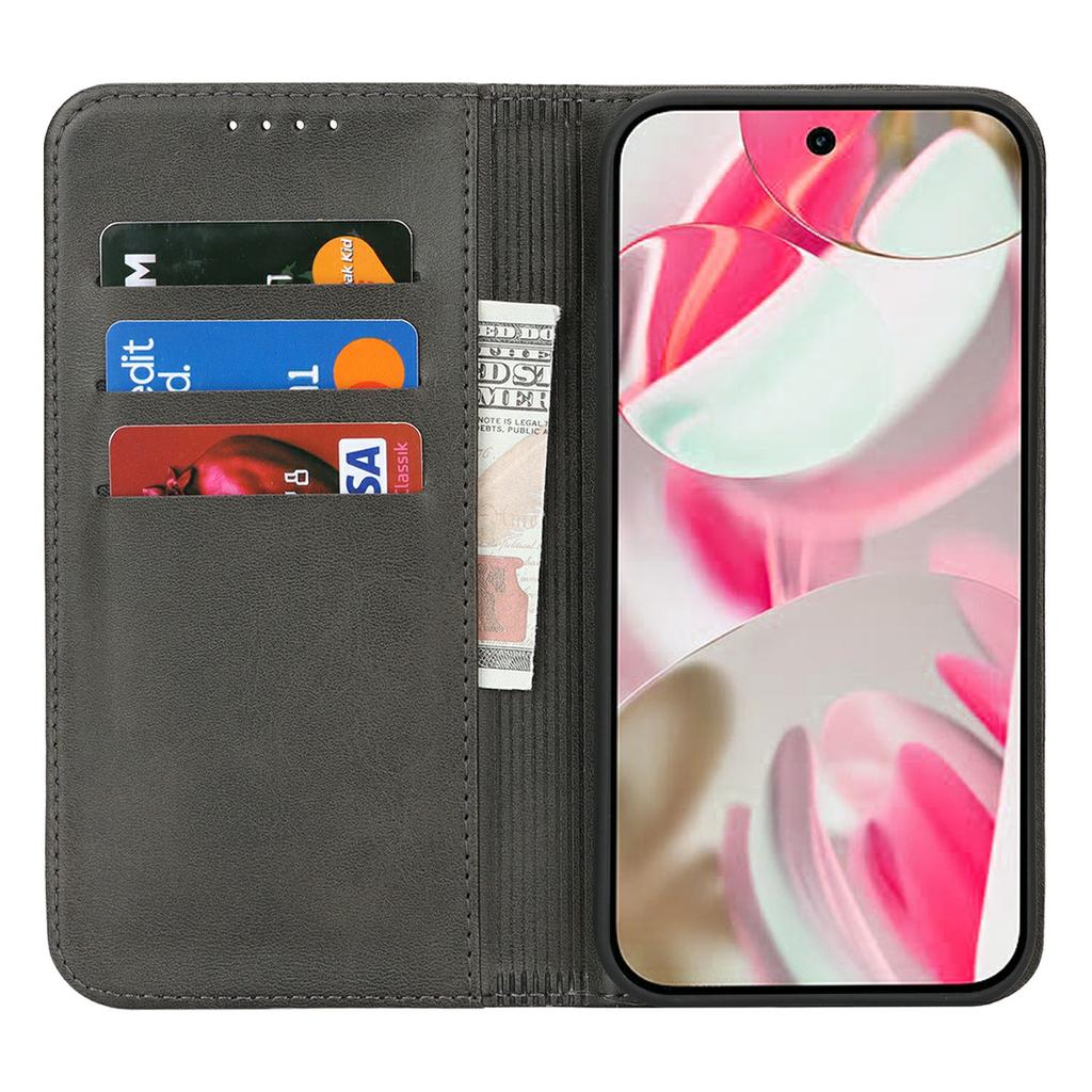 For Google Pixel 10/10 Pro Case PU Leather Calf Textured Magnetic Closing Smart Phone Cover