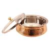 Copper Serving Handi with Lid, 1350ml, 2 Piece (Brown)
