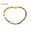 Retro Style Necklace Bracelet Colorful Cubic Zirconia Choker Necklace Women Bracelet Wedding Party Formal Jewelry