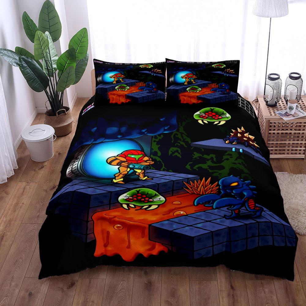 

Isometroid Game Пододеяльник Комплект постельного белья King Queen Double Full Twin Single Size EU single(135x200cm)