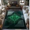 Real Betis Football Print Crystal Velvet Rug, Comfortable Water Absorbent Non Slip Indoor Floor Carpet