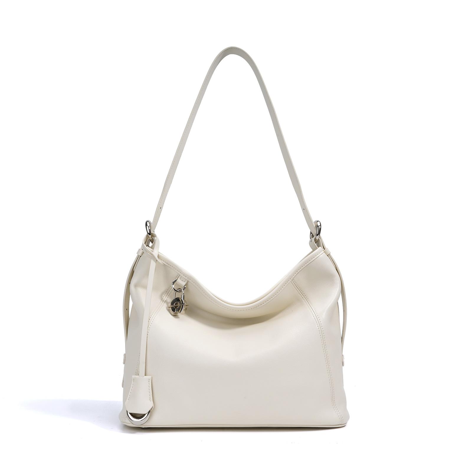 

New Large Capacity Leather Shoulder Bag for Women, Light Luxury Cowhide Armpit Bag, Fashiable Commuting Crossbody Bag