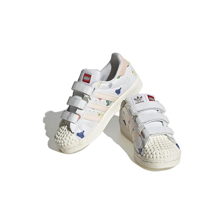 LEGO x Adidas Originals SUPERSTAR Low top Kids' Skateboarding Shoes White Green Pink Kids' IF2202
