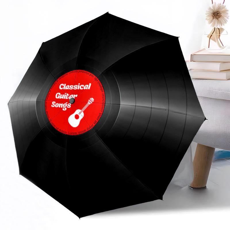 Rock Roll Music Icon Outdoor Automatic Umbrella Retractable Design with 8-Rib Durability Lightweight Perfect Gift for Friends Family