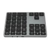 Wireless Number Pad 35 Keys Scissor Switch BT5.0 Aluminium Alloy Case Numeric Keypad for Desktop Laptop Tablet