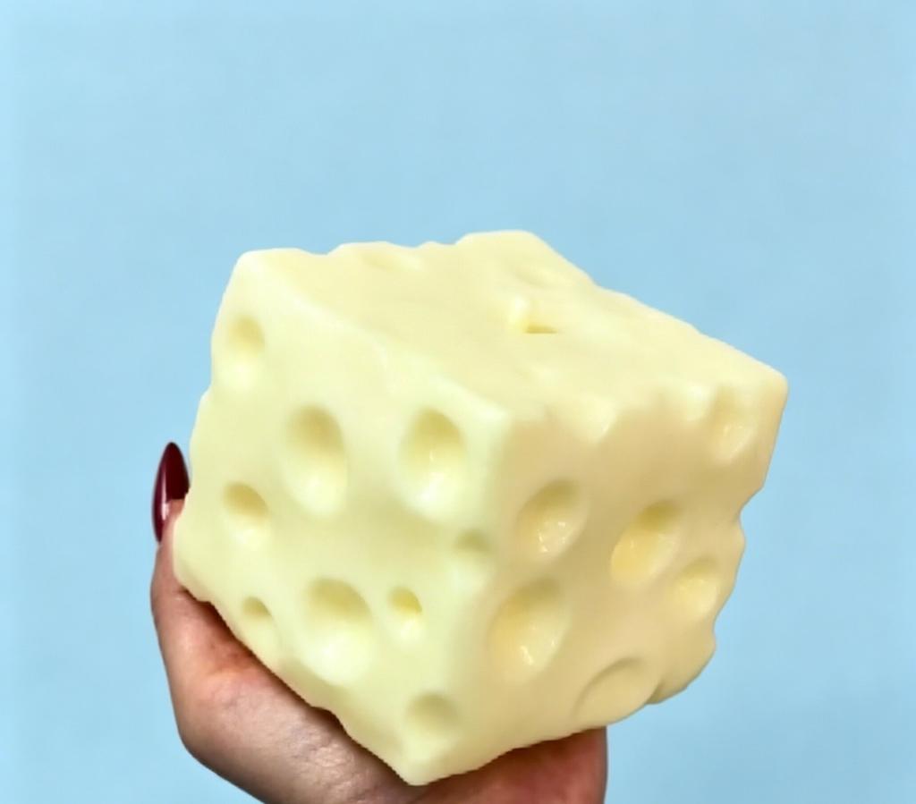 Big Cheese Shaped Squeeze Stress Ball, Soft Shapeable Sensory Toy, Asmr Anti-Stress Fidget Toy For Festival Gift