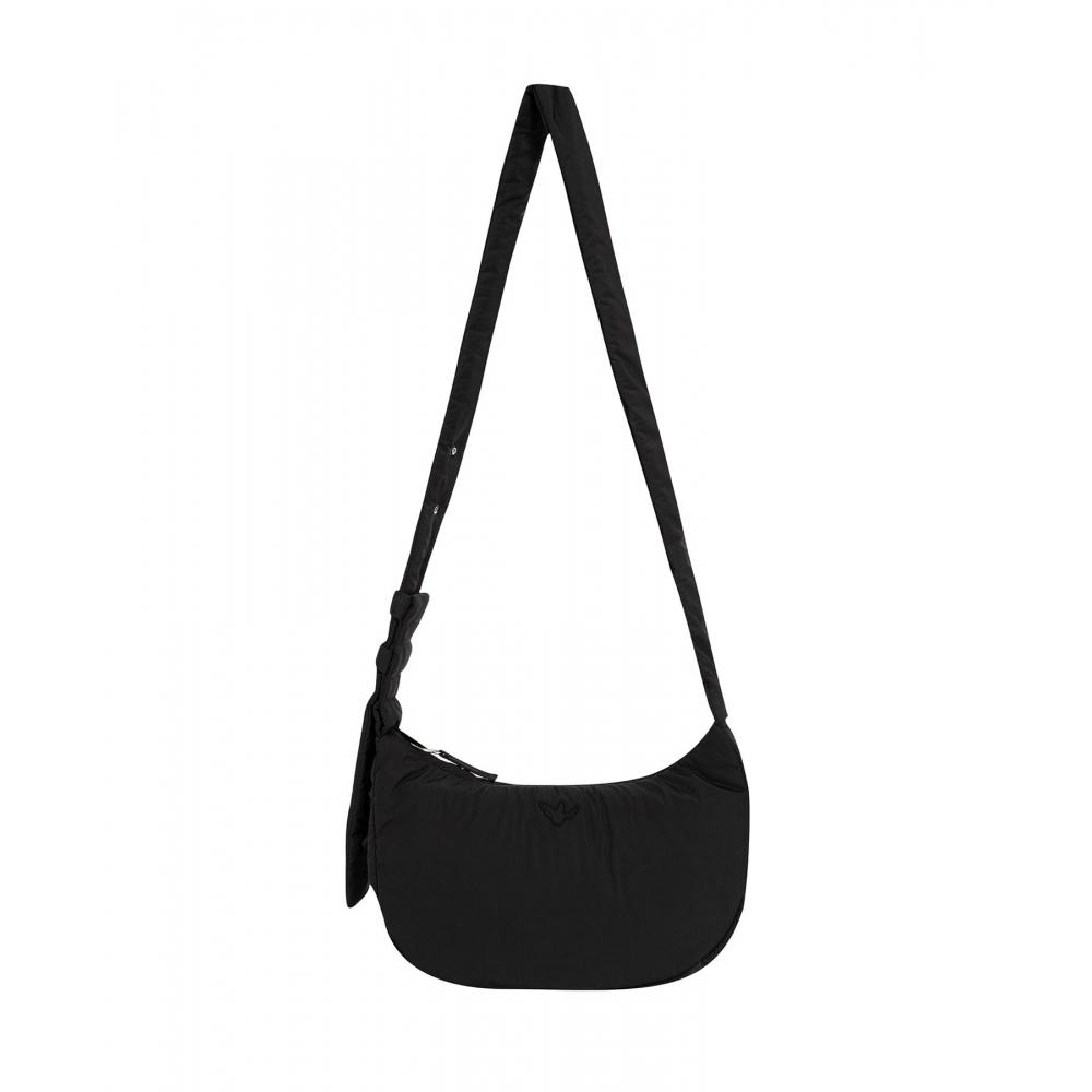 

WHATITISNT ANGEL NYLON MINI HOBO BAG BLACK