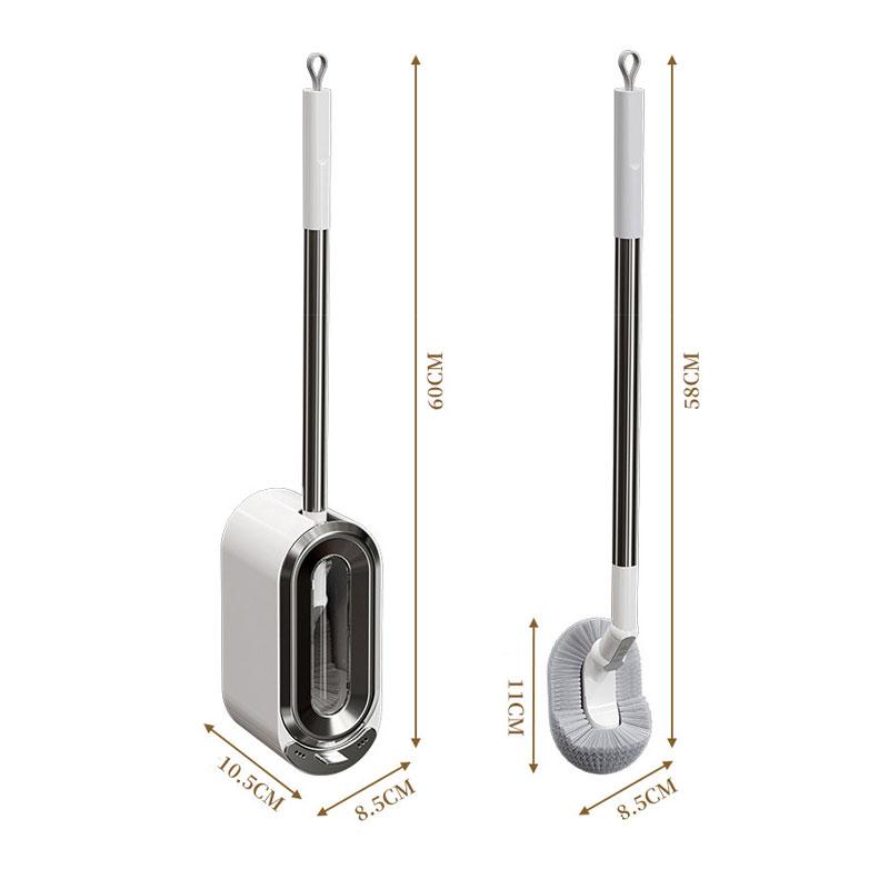 Toilet brush household no dead angle wall mounted toilet squatting pit washing toilet brush cleaning brush set белый