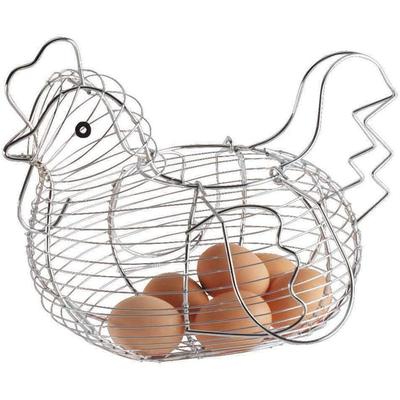 Eierkorb in Hühnerform Metall Hühnerförmiger Draht Eieraufbewahrungskorb Halter Ständer - Aufbewahren von 24 Eiern für Zuhause Küche