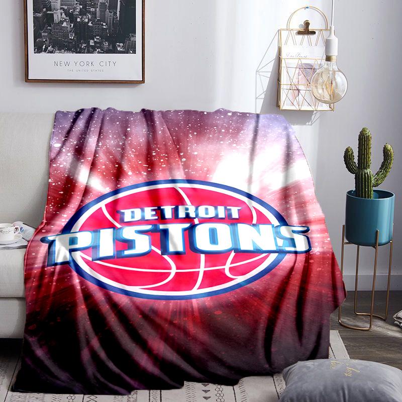 Detroit-Pistons Logo Blanket Lightweight Flannel Bedding Blanket Perfect for Travel, Camping, Living Rooms, Offices, Sofas, Fan Christmas Gift