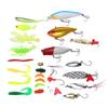 Fishing Tackle Set Soft and Hard Lure Baits Tackle Kit Minnow Popper Crank Frogs Lure Hooks for Bass Trout Fishing