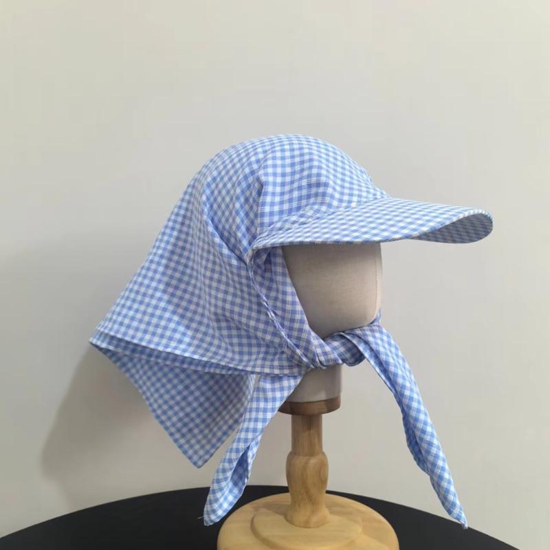 Selbst zu bindende Turban-Baseballkappen Gittermuster für Erwachsene Strandurlaube Fischerhut
