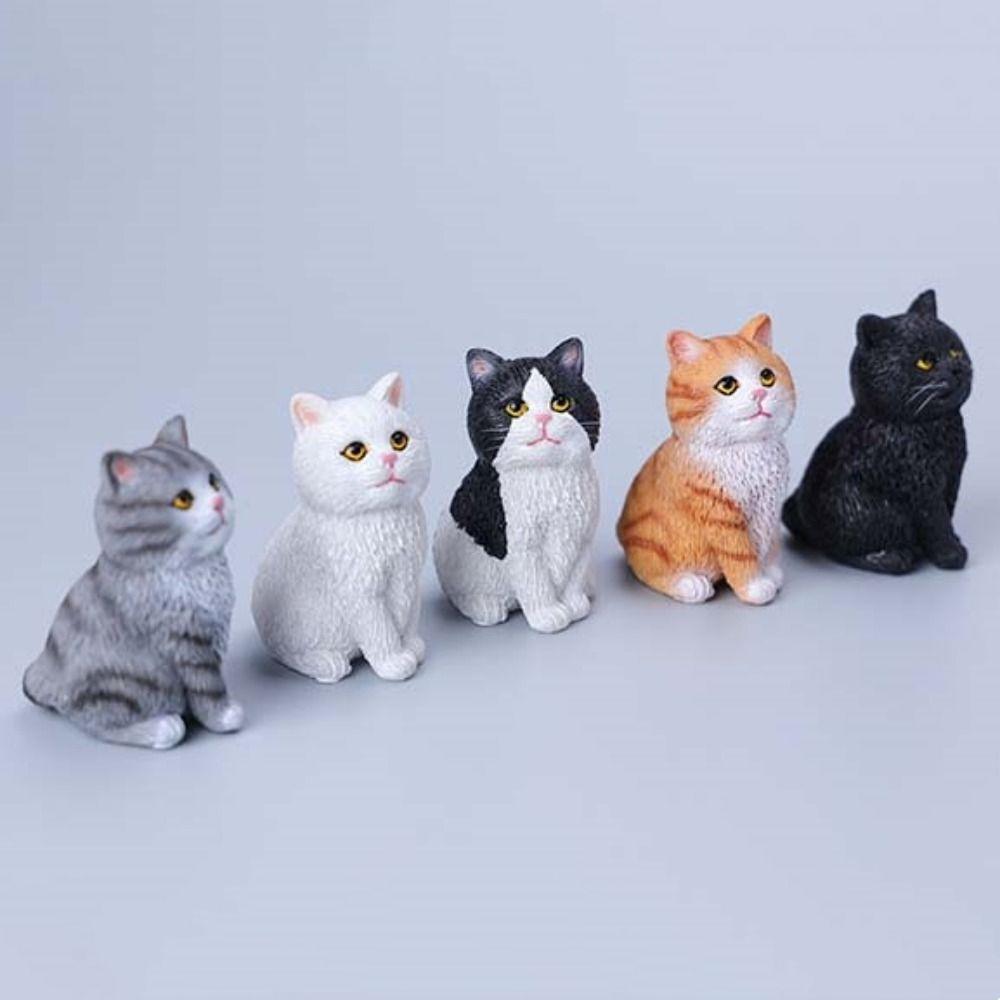 Simulation Cat Ornament Sitting Cat Decoration Creative Cat Pet Model Desktop