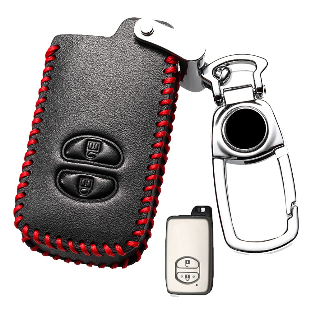 

Чехол для ключа для Toyota Чехол для смарт-ключа Чехол для ключа TOYOTA Чехол для ключа Натуральная кожа 2 кнопки Подходит для Prius 30 Series Aqua Vitz Corolla 86 Легкий